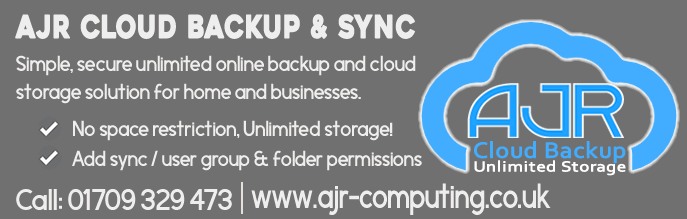AJR Unlimited Cloud Backup Solutions, Rotherham South Yorkshire